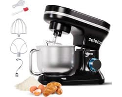 Selotus Keukenmixer – 6L RVS mengskom – 3x opzet stuk erbij – Likker – keukenmachine – foodprocessor – keukenrobot – 1400W - Zwart