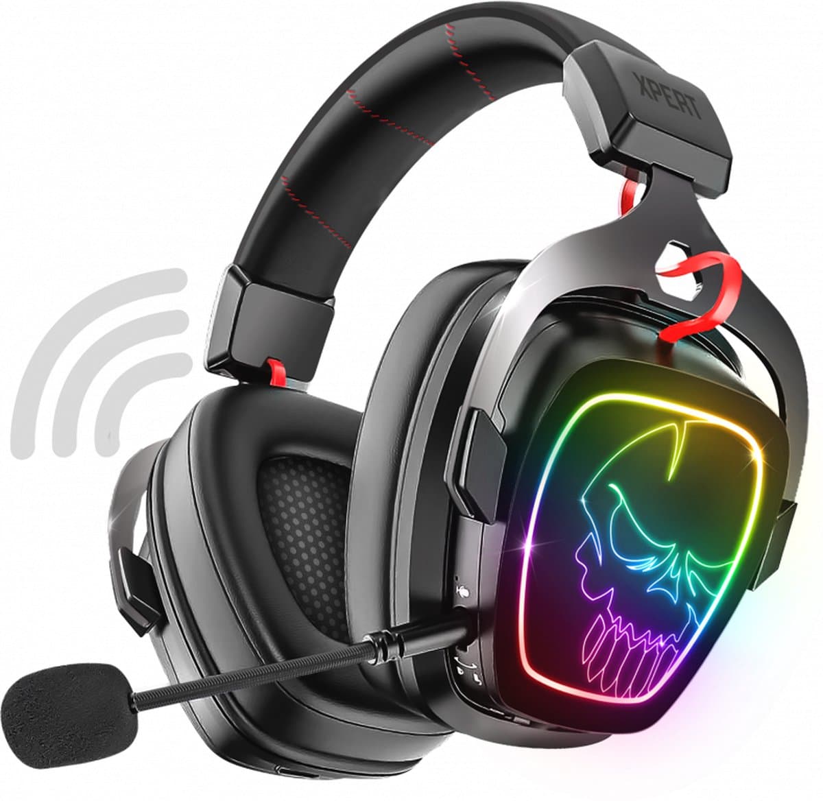 Spirit of Gamer Headset – Gaming – Gaming Headset – RGB – Comfortabel Ontwerp – Draadloos – Bluetooth – Zwart — afbeelding 1