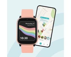 One2track Connect NEXT roze | GPS horloge voor kinderen | Bekijk de locatie van je kind. Stel veilige zones in. En videobellen met de leukste smartwatch voor kinderen