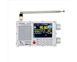 DEEPELEC DP-666 Wereldontvanger - TEF6686 DSP Radio - FM/LW/MW/SW Kortegolf met RDS - Oplaadbare 5000 mAh accu - Wit TEF TUNER