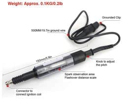 Bougietester Verstelbaar - Diagnosedetector - Ontstekingssysteem - Motorreparatie - Gereedschap - Voor Grasmaaier - Motordiagnosetester