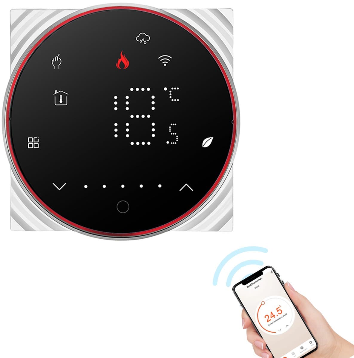 Slimme WiFi Thermostaat – 5A – Tuya App – Weekprogramma – Voor Vloerverwarming — afbeelding 1