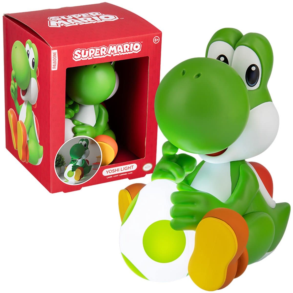 Yoshi GloBuddies Lamp – 15 cm Character Nachtlamp met Verlicht Ei – Paladone — afbeelding 1