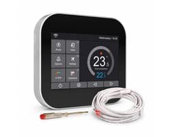 DrPhone ThermoSense MC6 Wifi Thermostaat voor Elektrische Vloerverwarming – Touchscreen – Compatibel met Amazon Alexa – Wit