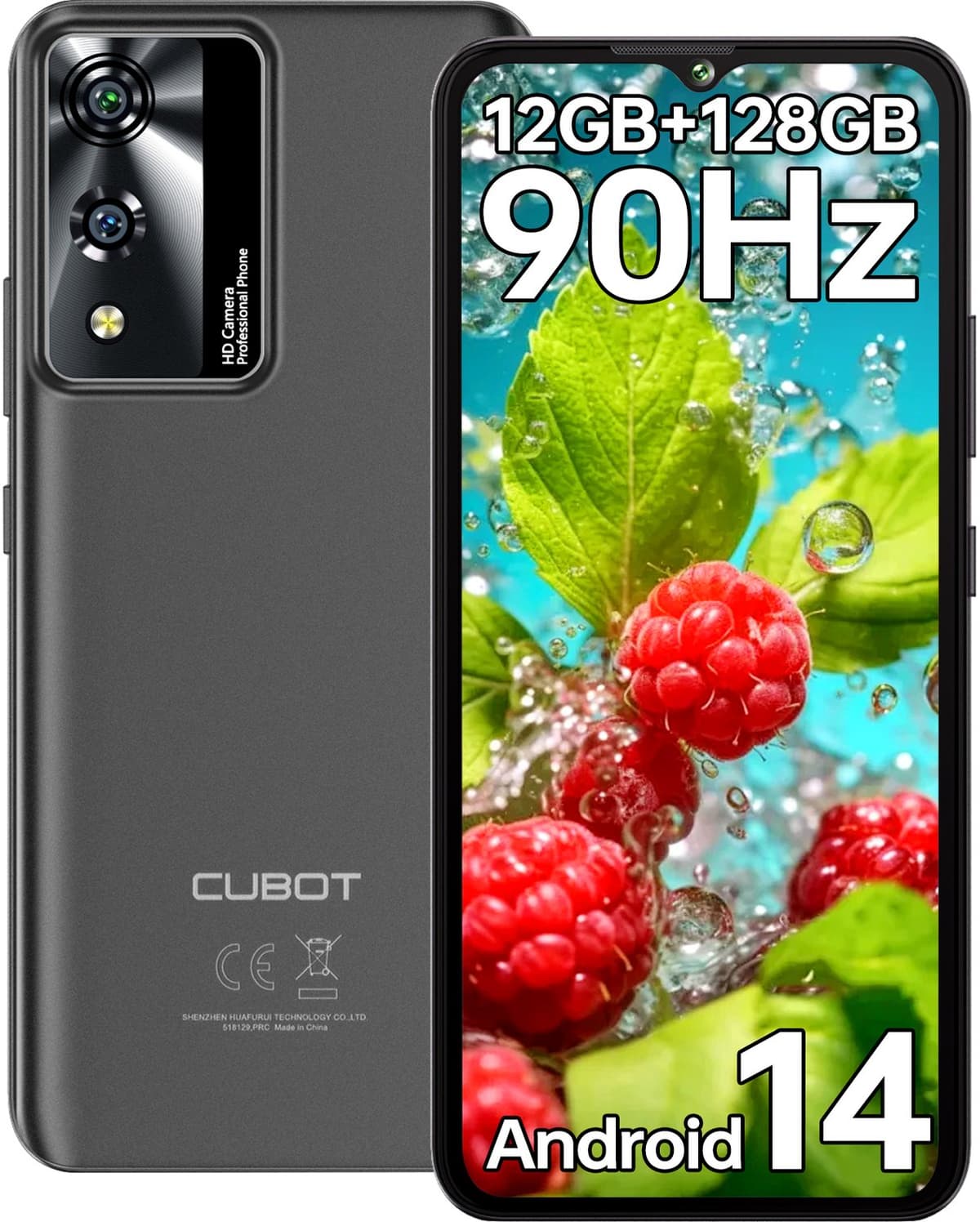 CUBOT A10 4G Smartphone 12GB RAM-128GB ROM-6,56 inch 90Hz HD-48MP camera-5100mAh batterij, Android 14 — afbeelding 1
