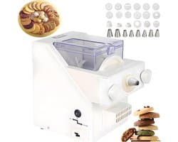 Automatische Koekjesmachine - Koekjespers Decoreren - Zelf Bakken - Ergonomisch Ontwerp - 345 x 24 x 31 cm - Wit
