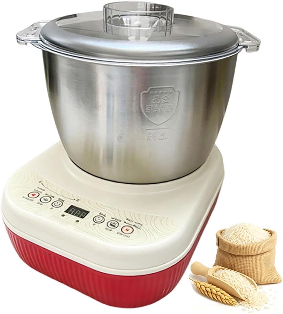 Elektrische Deegmixer - Kneedmachine Automatisch - Thuis Bakken - Constante Temperatuur Fermentatie - 7 Liter Kom - Wit — afbeelding 1