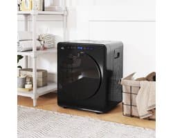 COVREO Mini wasdroger 49x43x61 cm zwart RVS, 4 kg, 6 standen, touch