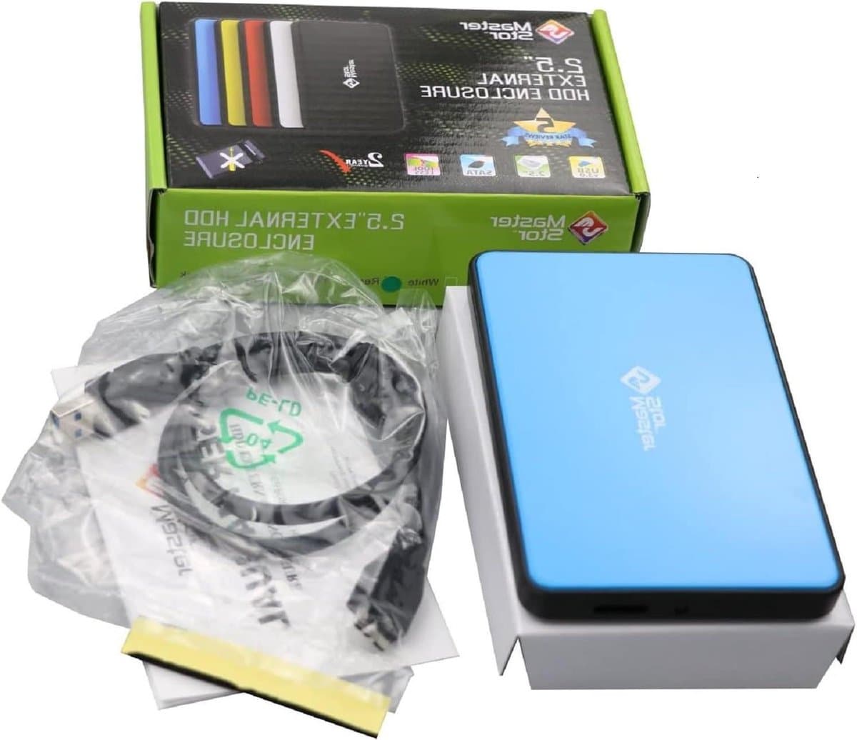 Draagbare Harde Schijf - Externe Opslag - Bestanden Opslaan - Supersnelle USB 3.0 - 80 GB - Blauw — afbeelding 1