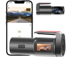Dashcam-Voorkant - 1080P Mini-WiFi-Dashcam - Autocamera - Super Nachtzicht App-Bediening G-Sensor