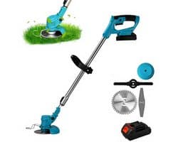 Grasmaaier-Draadloze grasmaaier trimmer-handmatige elektrische tuingereedschap-Blauw.