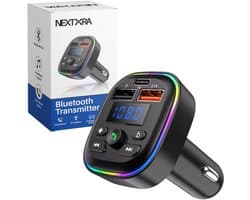 Nextora Bluetooth Transmitter - Bluetooth 5.3 - Autolader- Bluetooth Auto - Zwart