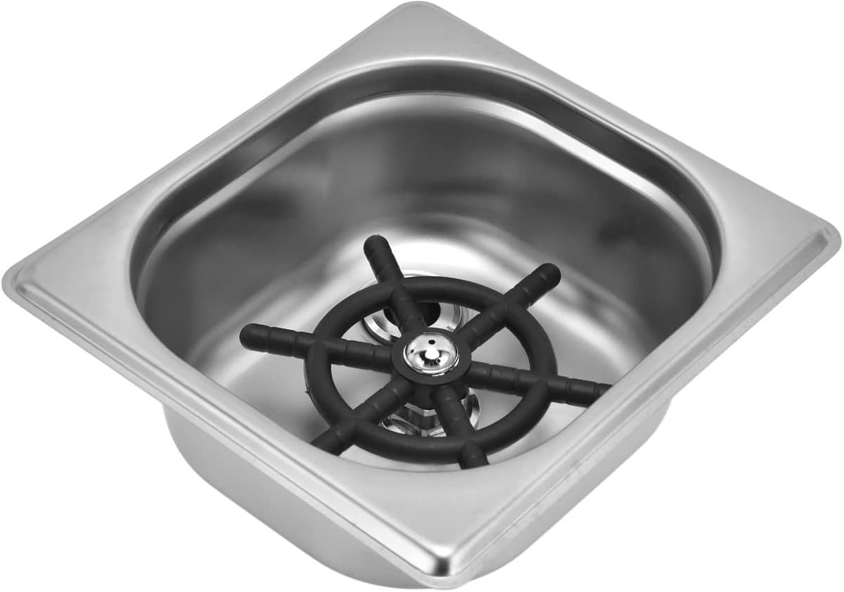 Glazen Spoeler - Bekerwasser Flessenreiniger - Snel Bekers Spoelen - Automatische Reiniging - 176 mm Lengte - Zilver — afbeelding 1