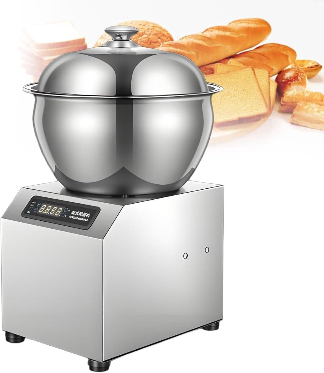 Deegkneedmachine - Keukenmixer - Professioneel Koken - Bidirectioneel Roterend - 5kg Capaciteit - Zilver — afbeelding 1