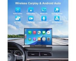 Navigatiesysteem Auto - Dashcam voor auto - GPS Navigatie - Draadloze - 2.5K DVR - Bluetooth Audio - ADAS Systeem - 9" - Achteruitrijcamera - Spraakbesturing - 64TF