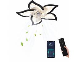 House Of Atelier - Plafondventilator met verlichting - Ventilatorlamp - Afstandbediening - 6 Standen - Dimbaar - 69 cm - Zwart