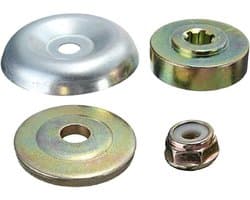4 stuks vervangende metalen tandwielkast moer bevestigingsset voor bosmaaier, strimmer, grasmaaier, bosmaaier