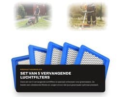 Dailygoods- Luchtfilter Vervanging PT15853 - 5 Stuks - Slijtvast - Hoogwaardige Papieren Filter - Metalen Gaasbescherming - Eenvoudige Installatie - Grasmaaierfilter