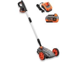 Snoerloze Grasmaaier - Handmaaier Gazonmaaier - Kleine Tuinen Onderhouden - Flexibele Kogelkopbediening - 220 mm Maaibreedte - Zwart