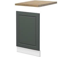 Vaatwasser Paneel - Keukenfront Keukendeur - Keuken Inrichten - Soft-close Scharnieren - 45 cm - Groen-Goud