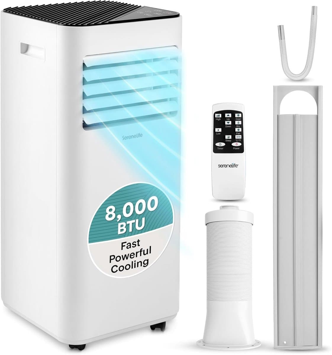 Mobiele Airco 8000 BTU – 3-in-1 Airconditioner – Met Ontvochtiger – Stil – Afstandsbediening — afbeelding 1