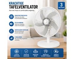 Kinzo cooling - Ventilator tafel model wit