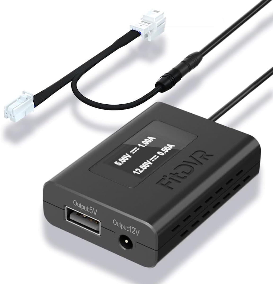 SnelShoppen - Dashcam Power Adapter 3-Pin voor Mercedes-Benz, USB LED Display, Eenvoudig te Installeren, 5V 12V Output voor Achteruitkijkspiegel D3-02 — afbeelding 1