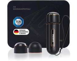 SnelShoppen - Mini Massage Gun - Compact Deep Tissue Massageapparaat - Stil & Krachtig - 2 Opzetstukken - Ultra Licht & Draagbaar - Elegant Ontwerp -