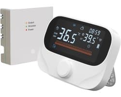 Slimme Thermostaat - Temperatuurregelaar Sensor - Energie Besparen - 7-Dagen Programmering - 11.8 cm - Wit