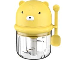 Draadloze Keuken Chopper - Mini Knoflook Hakker - Snel Ingrediënten Snijden - Vaatwasmachinebestendige Onderdelen - 350 ml - Geel