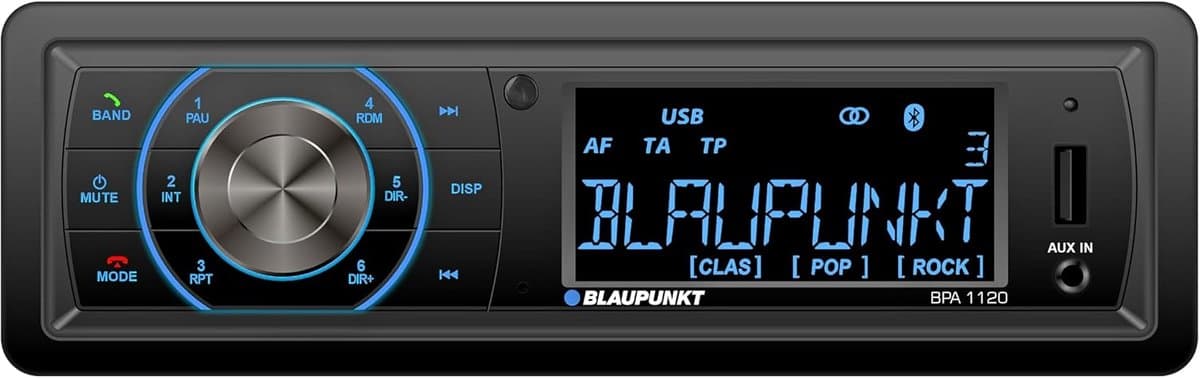 Blaupunkt BPA 1120 - 1-DIN Autoradio met Bluetooth 5.0 - USB & AUX - FM/RDS - Handsfree Bellen - 4x20W - Korte Inbouwdiepte — afbeelding 1