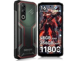 Robuuste smartphone - DOOGEE Blade20 Plus - 6,6" 120Hz - 48GB(6+42) RAM - 256GB ROM - 11800 mAh/33 W - Android 16 - NFC GPS - Rood