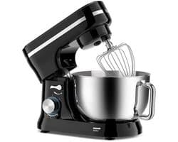 Keukenmixer - Keukenmachine - Foodprocessor - Keukenrobot - 1000W – 8 Snelheden – 4.5L Roestvrijstalen Kom – Elektrische Foodmixer - Zilver