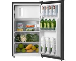 JCP® Koel-Vriescombinatie - Koelgedeelte 38L - Verstelbare Poten - Zwart - 45cm x 48cm x 85cm