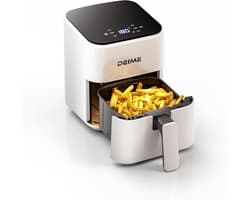 Airfryer 2,5 Liter – Compacte Heteluchtfriteuse – Digitaal Touchscreen – Vaatwasmachinebestendig – Voor 1-2 Personen – 1000W Wit