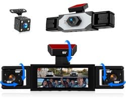 Dashcam - 4 Kanalen - HD 1080P - 360° Bescherming - Voor Auto's