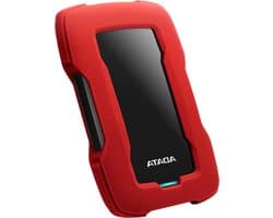 Externe Harde Schijf - Opslagstation Data - Bestanden Opslaan - Schokbestendige Behuizing - 2TB - Rood