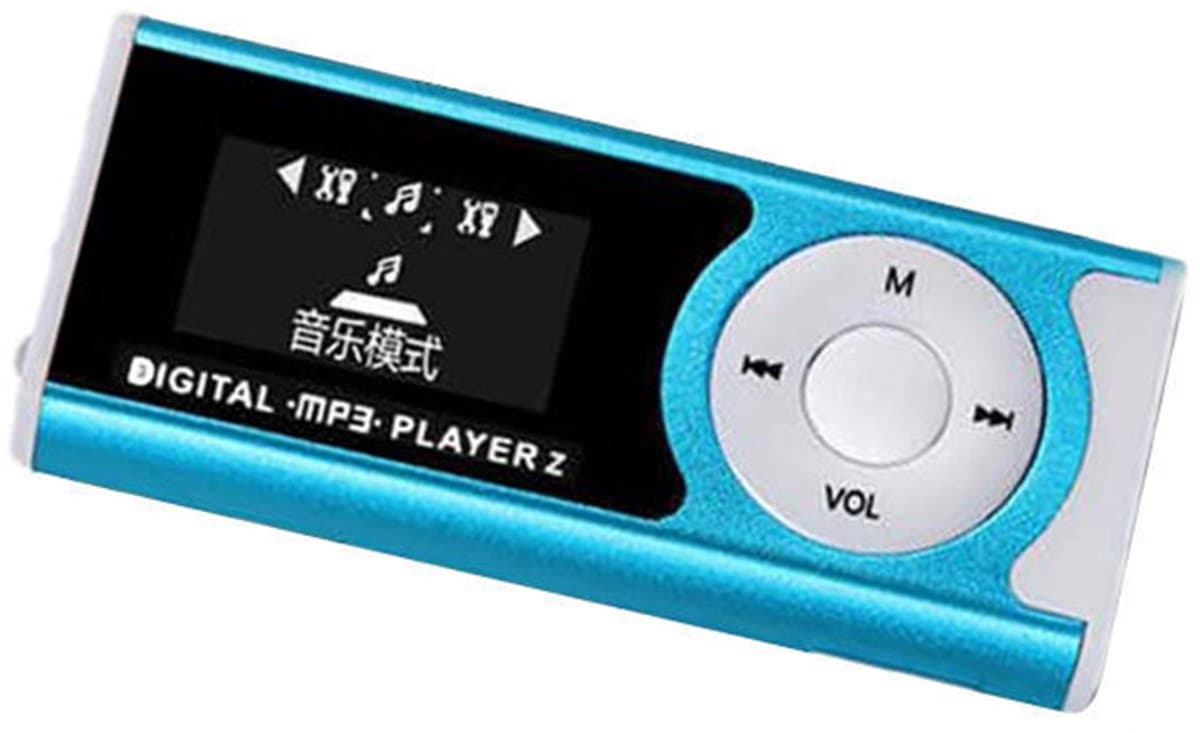 Compacte MP3 speler - Blauwe muziekspeler - MP3 - Blauw - Exclusief SD kaart - CHPN — afbeelding 1