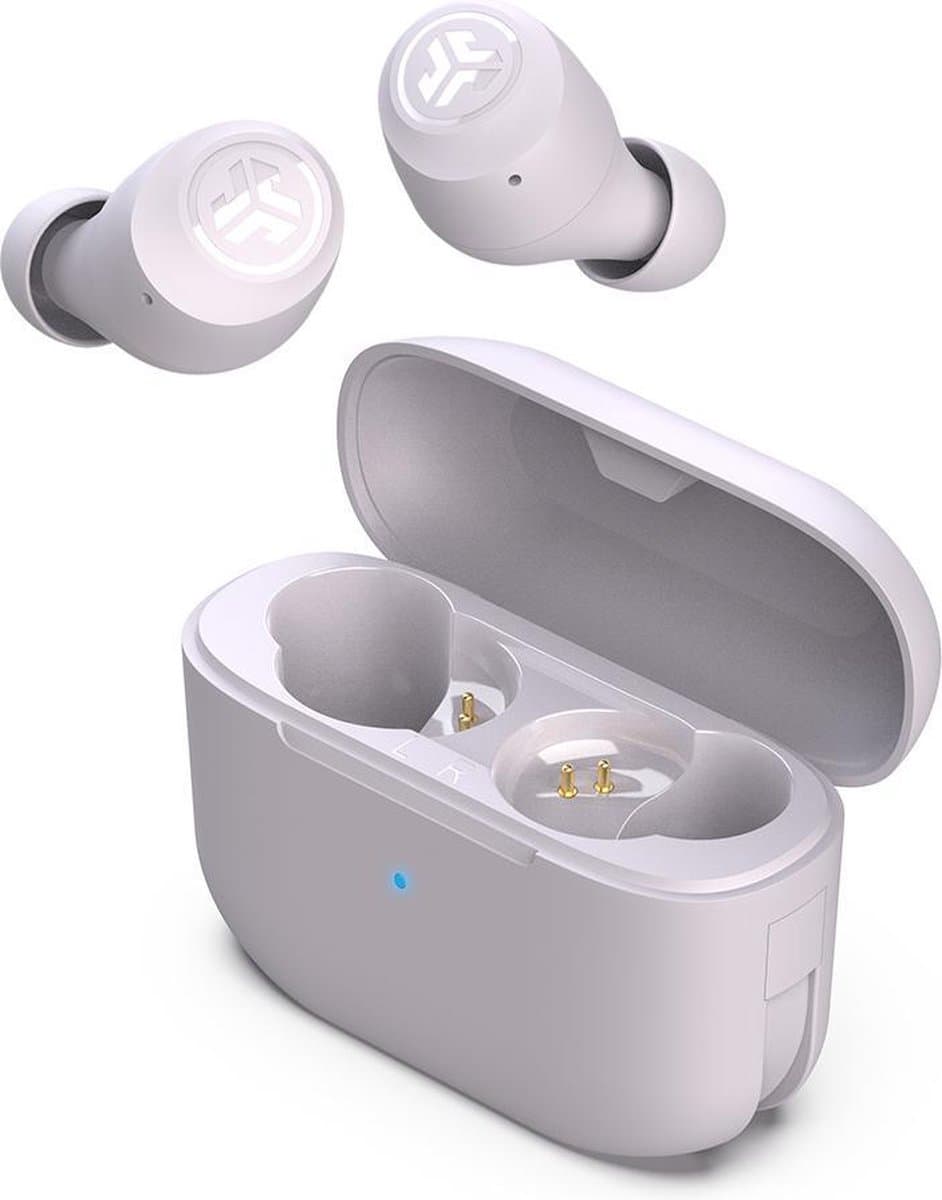 JLab Go Pop Draadloze Oordopjes - Bluetooth Oortjes Draadloos - 35 uur Batterijduur - Be Aware Audio - Met Microfoon - Geschikt voor Android en Apple - Lila — afbeelding 1