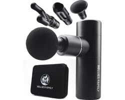 Massage Gun Mini PRO - Samengesteld door Msc. Fysio - Inclusief app - Sport en Relax Massage Apparaat - 4 opzetstukken - Professioneel - Bellies family