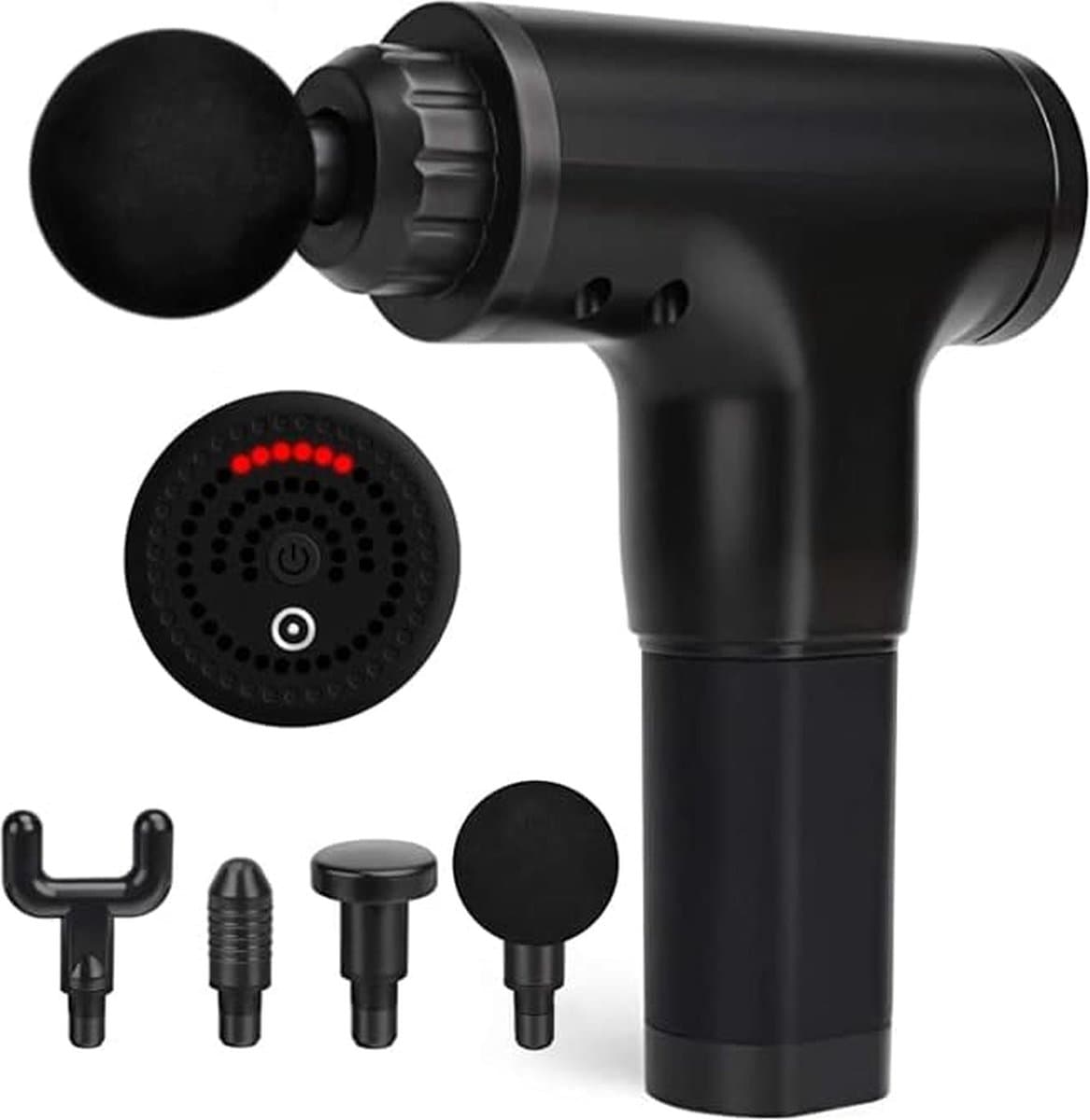 Massagegeweer, Massagepistool Deep Tissue Elektrische Handheld Percussie Spiermassager Massage Gun 6 Snelheden & 4 Massagekoppen voor Spieren Relief — afbeelding 1