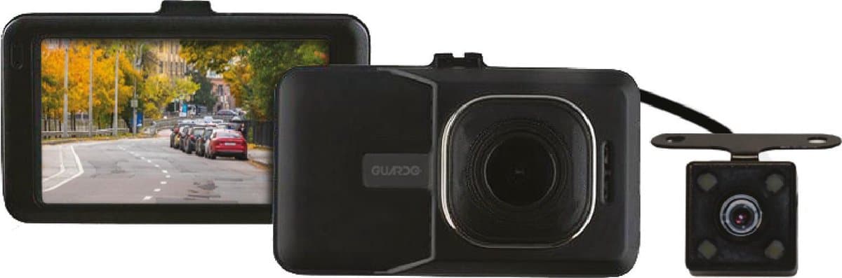 Guardo Full HD Dashcam - Voor-en achtercamera - 1080P - Zwart — afbeelding 1