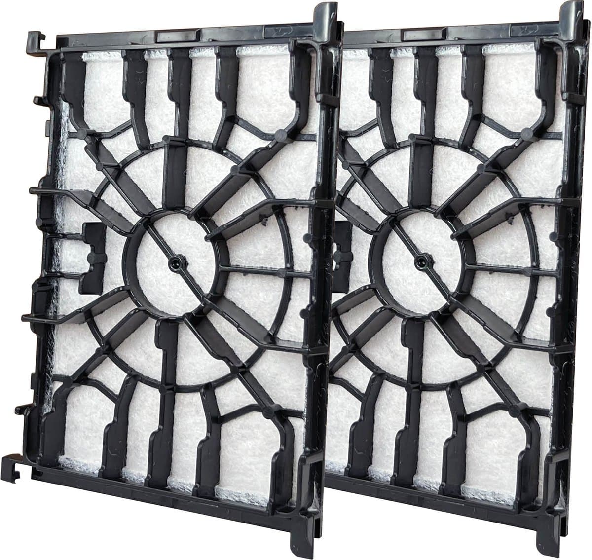 Multaparts® motor filter geschikt voor Bosch / Siemens - set van 2 stuks- | Filter kunststof frame achter stofzak | Afm. 16 x 11 x 1 cm | O.a. geschikt voor Move On, GL30, GL40, GL50, Free'e | Alternatief voor 00579421, VZ02MSF, BBZ02MPF — afbeelding 1