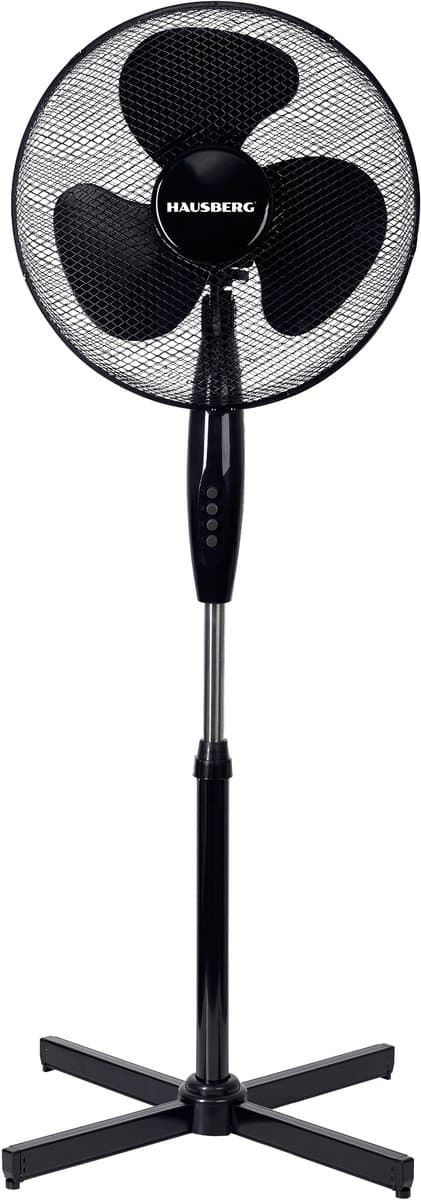 HAUSBERG - Statiefventilator – 16 inch – 3 Snelheden – Staande Ventilator – Verstelbare Hoogte – 65 dB – 40-55W – — afbeelding 1
