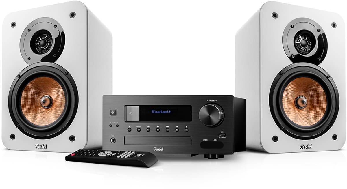 Teufel ULTIMA 20 KOMBO 2 - Premium compacte stereo installatie met 2-kanaals hifi-boekenplankspeakers - Bluetooth aptX, CD-speler en FM/DAB+ radio - wit — afbeelding 1