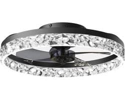 Nivard Plafondventilator - Met Verlichting - Plafond Ventilator - Met Lamp - Plafonniere Met Ventilator - Met Licht - Zwart