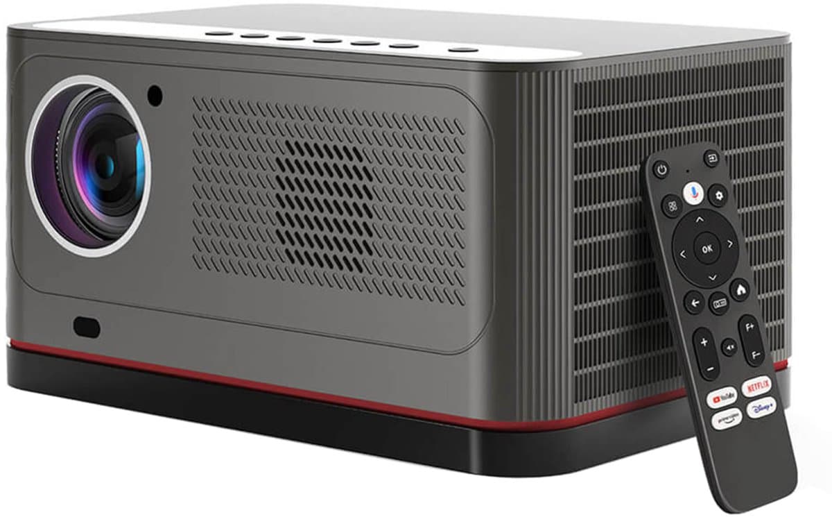 ETOE Whale Pro Android TV-projector, native 1080P, 1500 ANSI, 4K-decodering, automatische scherpstelling en automatische keystone-correctie, 2*10W stereoluidsprekers, dual-band wifi — afbeelding 1