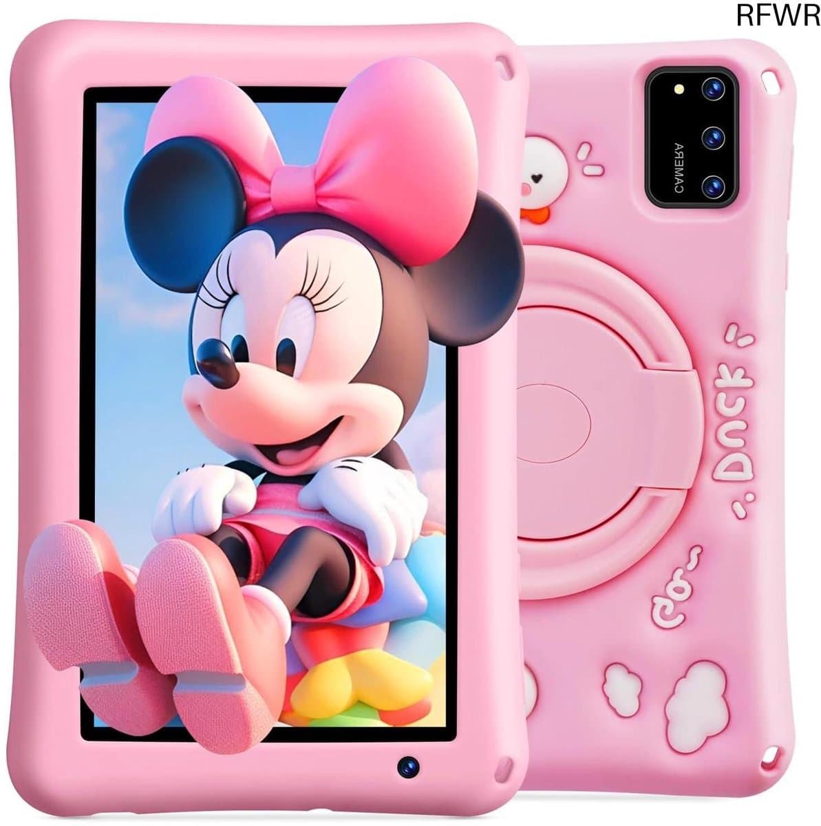 RFWR® 7 Inch Kindertablet met Android 13, Octa-Core Processor, 8GB RAM, 64GB Opslag, HD-Scherm en Ouderlijk Toezicht — afbeelding 1