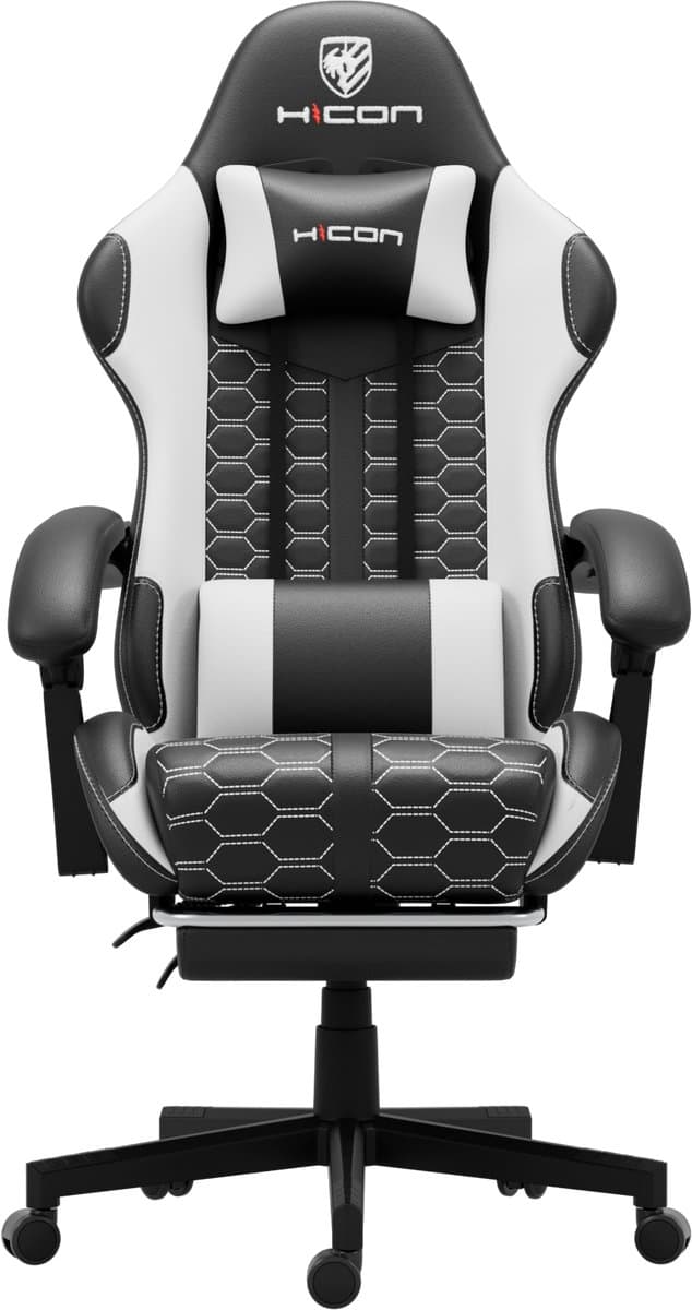 HICON® Gamestoel – Gaming Stoel – Gaming Chair met Voetsteun | Ergonomische Bureaustoel - Lambeth — afbeelding 1