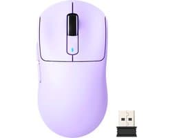 ATTACK SHARK Draadloze Gaming Muis - Wired/2.4G/BT5.4 - Lichtgewicht 49G - PAW3395 - 26000DPI - Lavender